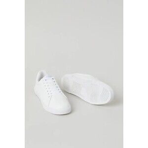 H&M white faux leather fashion sneakers